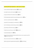 Security BST Exam Questions with correct answers