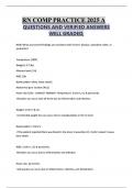 RN COMP PRACTICE 2025 A  QUESTIONS AND VERIFIED ANSWERS  WELL GRADED&comma;  NGN&colon;