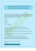 KU BIOL 600 FINAL EXAM 2025 QUESTIONS AND ANSWERS