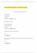 Security BST Exam Questions with correct answers