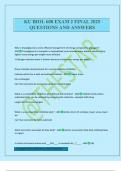 KU BIOL 600 EXAM 2 FINAL 2025 QUESTIONS AND ANSWERS