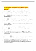 SOWK 2100 Exam Questions with correct answers