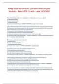  ASWB Social Work Practice Questions with Complete Solutions &ndash; Rated 100&percnt; Correct &ndash; Latest 2025&sol;2026