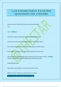 LAW ENFORCEMENT EXAM 2025 QUESTIONS AND ANSWERS