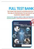 Test Bank For Goulds Pathophysiology for the Health Professions 7th Edition by VanMeter and Hubert 9780323792882 Chapter 1-28 All Chapters with Answers and Rationals
