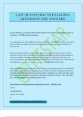 LAW OF CONTRACTS EXAM 2025 QUESTIONS AND ANSWERS