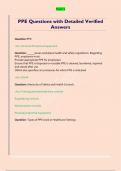 PPE Questions with Detailed Verified  Answers