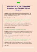 Practice RBC 2 Test &lpar;examples&rpar;  Questions with Detailed Verified  Answers 