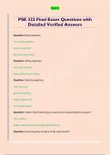 PSE 322 Final Exam Questions with  Detailed Verified Answers