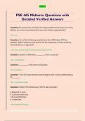 PSE 465 Midterm Questions with  Detailed Verified Answers 