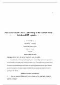 NSG 221 Frances Cortez Case Study With Verified Study Solutions 2025 Updates