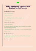 PSYC 388 Midterm Questions with  Detailed Verified Answers 