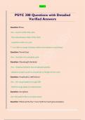 PSYC 388 Questions with Detailed Verified Answers