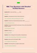 RBC Test Questions with Detailed Verified Answers