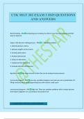 UTK MGT 202 EXAM 3 2025 QUESTIONS AND ANSWERS