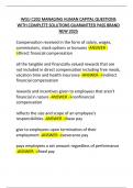 WGU C202 MANAGING HUMAN CAPITAL QUESTIONS&lowbar;WITH&lowbar;COMPLETE&lowbar;SOLUTIONS