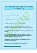 MGT 202 FINAL EXAM 2025 QUESTIONS AND ANSWERS