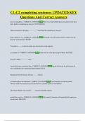 C1-C2 completing sentences UPDATED KEY  Questions And Correct Answers