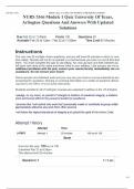 NURS 5366 Module 1 Quiz University Of Texas&comma; Arlington Questions And Answers With Updated Solutions