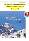 Test Bank for Operations Management 14th Edition Stevenson &sol; All Chapters 1 - 19 &sol; Full Complete