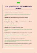 Z-51 Questions with Detailed Verified  Answers