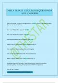 MTLS BLOCK 1 EXAM 2025 QUESTIONS AND ANSWERS
