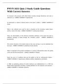 PNVN 1631 Quiz 2 Study Guide Questions With Correct Answers