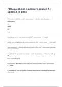 PHA questions n answers graded A&plus; updated to pass