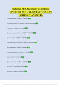 National FFA Agronomy Machinery  UPDATED ACTUAL QUESTIONS AND  CORRECT ANSWERS