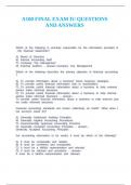A100 FINAL EXAM IU QUESTIONS AND ANSWERS&period;
