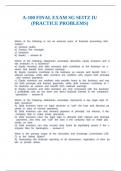 A-100 FINAL EXAM SG SEITZ IU &lpar;PRACTICE PROBLEMS&rpar;