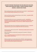 INCIDENT RESPONSE PROCEDURES FOR DATA BREACHES EXAM 2025  UPDATE QUESTIONS AND CORRECT VERIFIED ANSWERS ALREADY  GRADED A&plus; &lpar;BRAND NEW VISION&rpar;