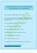 COSMETOLOGY NOCTI EXAM 2025 QUESTIONS AND ANSWERS