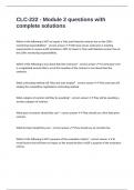 CLC-222 - Module 2 questions with complete solutions