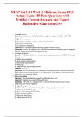 NRNP 6665-01 Week 6 Midterm Exam 2025- Actual Exam- 50 Real Questions with Verified Correct Answers and Expert Rationales &vert; Guaranteed A&plus;