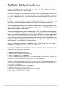 West Virginia Real Estate Specific Exam