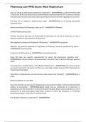 Pharmacy Law MPJE Exam&colon; West Virginia Law