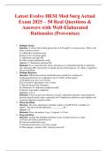 Latest Evolve HESI Med Surg Actual Exam 2025 &ndash; 50 Real Questions & Answers with Well-Elaborated Rationales &lpar;Proventus&rpar;