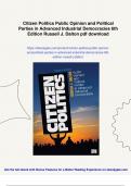Citizen Politics Public Opinion and Political Parties in Advanced Industrial Democracies 6th Edition Russell J&period; Dalton - PDF Download