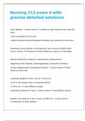 Nursing 312 exam 4 with precise detailed solutions