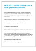 NURS 311 NURS311- Exam 4 with precise solutions