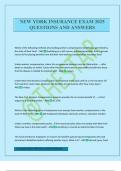 NEW YORK INSURANCE EXAM 2025 QUESTIONS AND ANSWERS