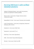 Nursing 308 Exam 1 with verified detailed solutions