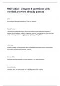 MGT 3303 - Chapter 4 questions with verified answers already passed