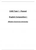C455 Task 1 &ndash; English Composition I &lpar;WGU&rpar; &ndash; Passed Task Submission &lpar;2026&sol;2027&rpar;