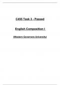 C455 Task 3 &ndash; English Composition I &lpar;WGU&rpar; &ndash; Passed Task Submission &lpar;2025&rpar;