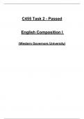 C455 Task 2 &ndash; English Composition I &lpar;WGU&rpar; &ndash; Passed Task Submission &lpar;2025&rpar;