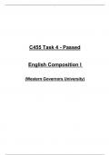 C455 &lpar;Task 1&comma; 2&comma; 3 & 4&rpar; &ndash; English Composition I &lpar;WGU&rpar;  &ndash; Complete Package