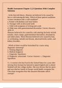 Health Assessment Chapter 1&comma;2&comma;3 Questions With Complete Solutions