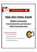 &lpar;2 Version Exam&rpar; NSG 505 Final Exam &ndash; Wilkes Complete Package